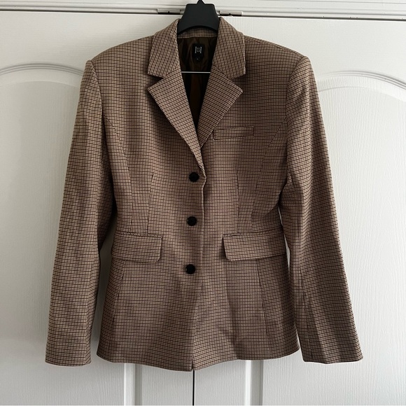 Helsa Plaid S Curve Jacket Size large Excellent condition - Picture 4 of 8